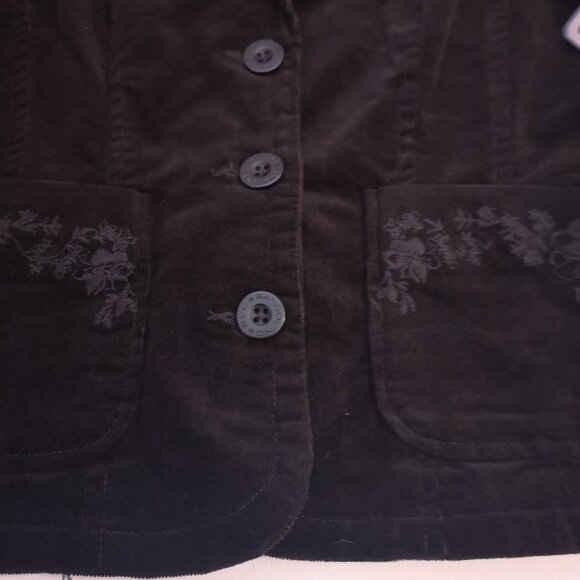 NWT Bandolinoblu Denim Ladies Size Small Black Corduroy Jacket - Picture 7 of 12